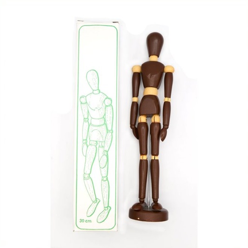 [FC 601-23M] 12" Colored Mannequins - Male (Brown)