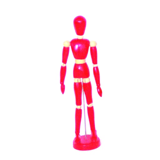 [FC 601-4] 12" Colored Mannequins - Female (Red)