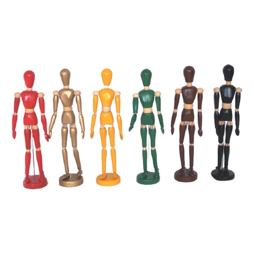 [FC 601-7M] Mannequins Colorés 12" - Homme (Vert)