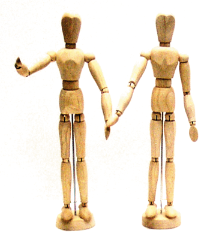 [FC 601-2] Mannequin femme en bois 12"