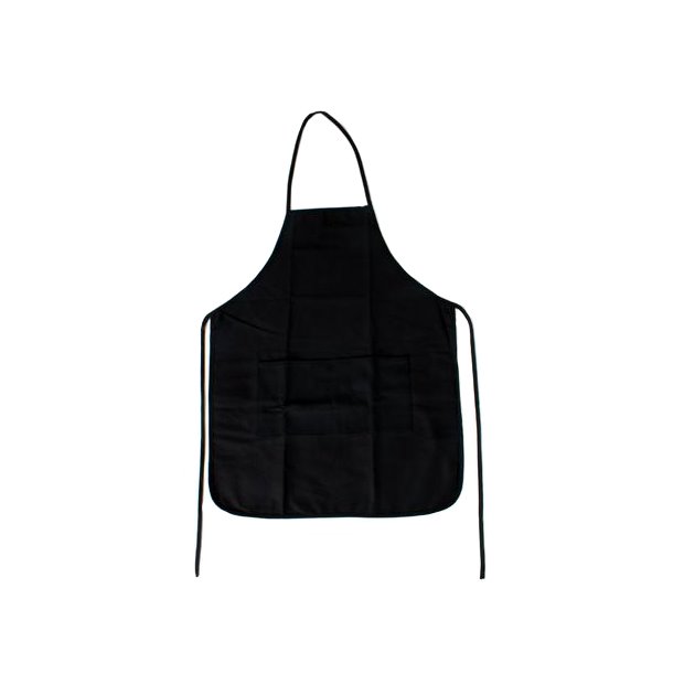 [FC 883-101N] 100% Cotton Black Apron With Pockets