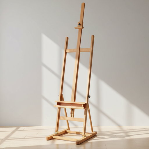 [FC 804-182] Chevalet de studio en bois de hêtre à cadre en H de 64 po