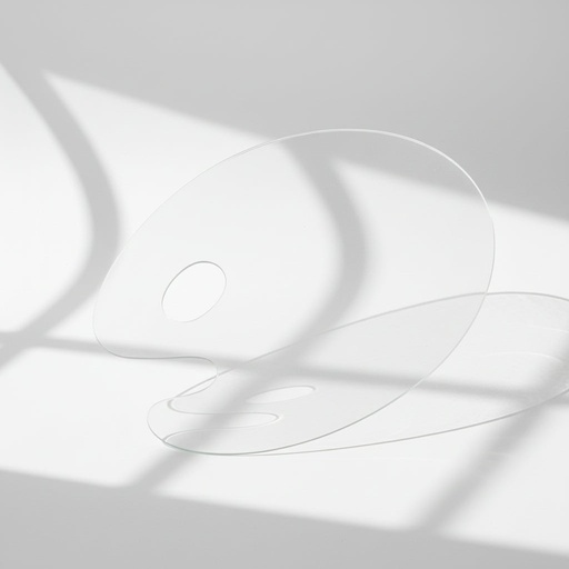 [FC 800TR-912] Palette ovale transparente en plastique, 9" x 12''