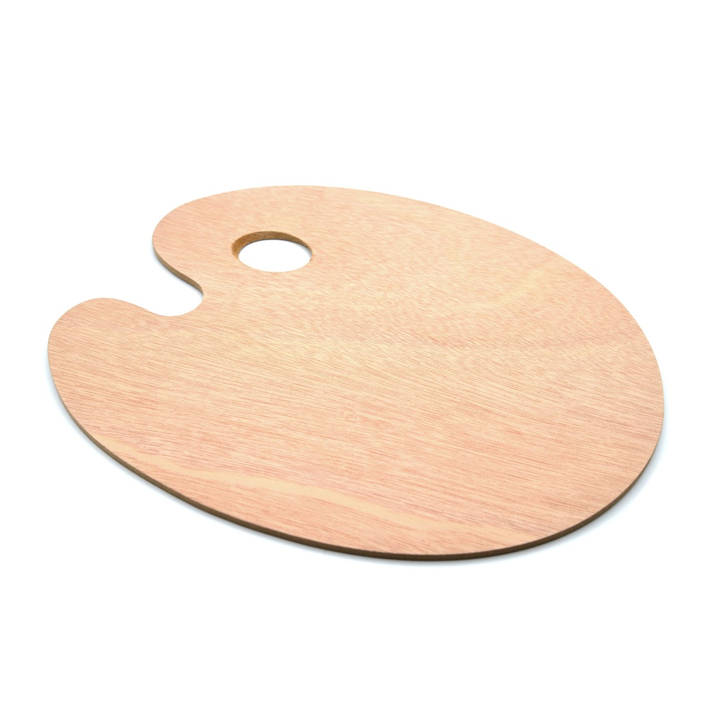[FC 801-2] Oval Wooden Palette - 12" x 16" x 1/8"
