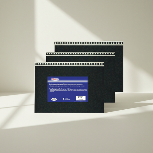 [FC 881-IN912] Clear Polypropylene Sleeve Refill For Presentation Portfolio With Black Paper 9" x 12" - 10 pcs