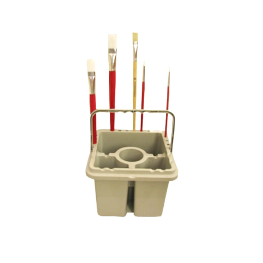 [FC 405-601] Sturdy Plastic Brush Washer Bassin With Brush Holding Slots -  Made In Korea