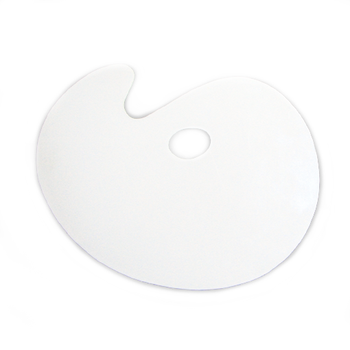 [FC 800-110] 12" x 16'' Oval Acrylic Palette With Smoothly Finished Edge 3 mm Thick