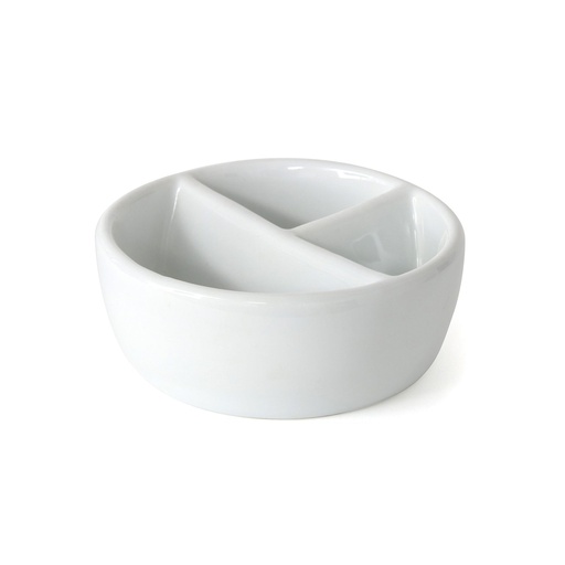 [FC 407-12] Lave-pinceaux en porcelaine avec 3 puits profonds