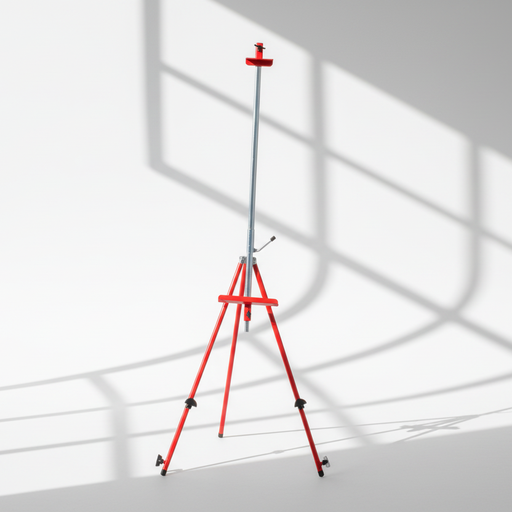 [FC 8042-3R] Chevalet trépied en acier rouge de 51"