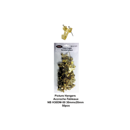 [NB H30DM-50] Picture Hangers - Pack Of 50, 30 mm x 20 mm