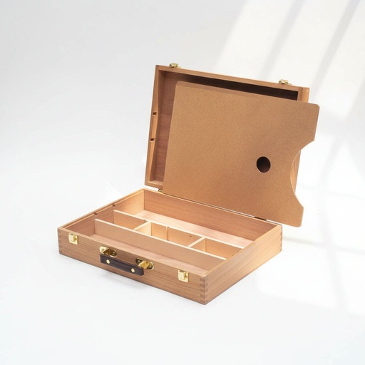 [FC 805-1] Artist Paint Box 4" x 13" x 17" + Wooden Palette
