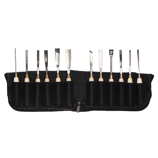 [FC 882-106B] Étui en nylon pliable et durable avec fermeture à glissière pour outils de sculpture - 6 emplacements