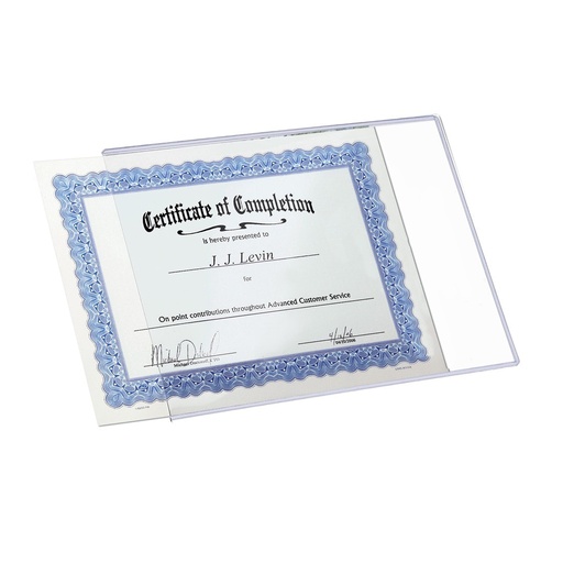 [FC 881-614] Protège-documents rigide en PVC - 8.5" x 12"