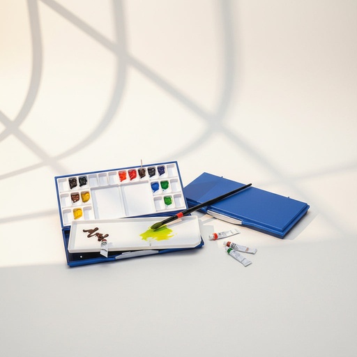 [FC 404-3020] Airtight Portable Stain-Resistent Palette - 24 Wells + 3 Mixing Surface
