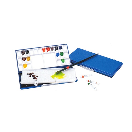 [FC 404-3020] Airtight Portable Stain-Resistent Palette - 24 Wells + 3 Mixing Surface