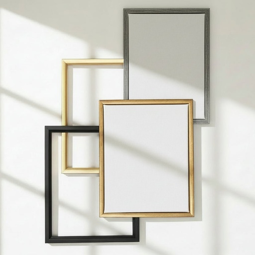 [D004G810] 8" x 10" Standard Canvas + Shadow Box Frame (Gold)