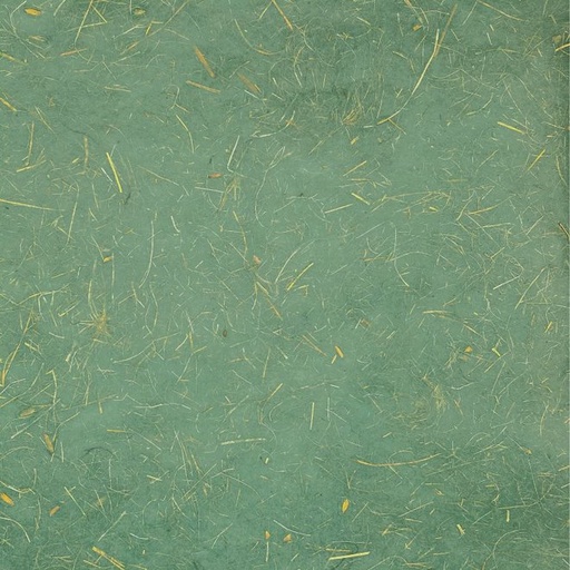 [FC 40-0434] Papier mûrier (vert avec fibres dorées)