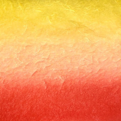 [FC 40-0694] Papier mûrier fait main (rouge-jaune) - 18,5" x 25"
