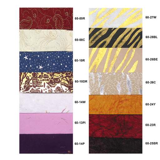 [FC 60-26C] Papier Mulberry (Tigre - Crème) - 22" x 30"