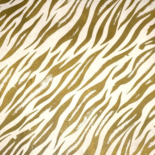 [FC 60-27W] Mulberry Paper (Tiger Print - White) - 22" x 30"