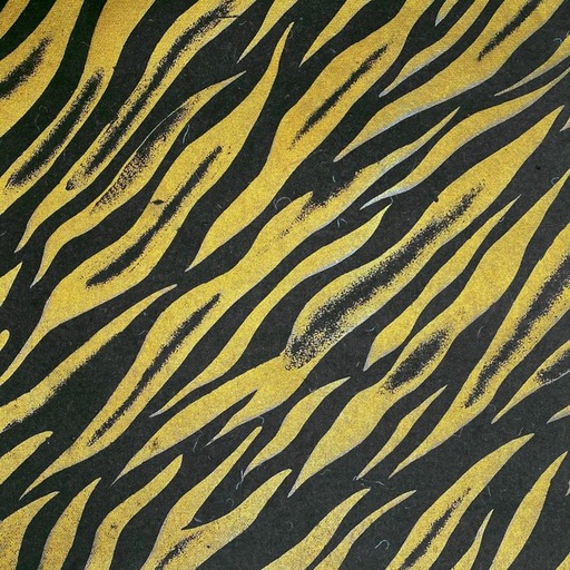 [FC 60-28BL] Papier mûrier (imprimé tigre - noir) - 22" x 30"