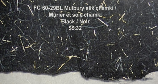 [FC 60-29BL] Papier mûrier (noir) - 18,5" x 25"