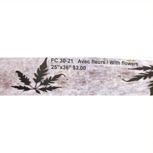 [FC 30-21] Handmade Paper With Flowers - 25" x 36"