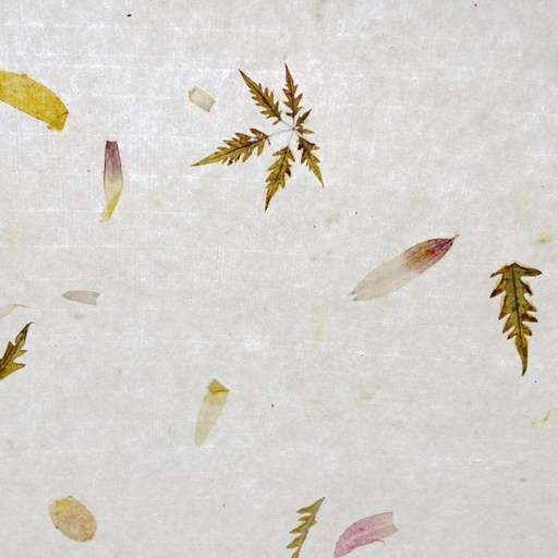 [FC 30-340] Papiers de mûrier faits à la main (motif en soie jaune) - 26" x 36"