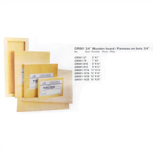[FC GR001-79] Planche de bois - 7" x 9"
