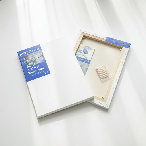 [FC 6031B-810] 100% Cotton Watercolour Stretched Canvas, 250 gsm, 5/8" Wood Frame, 8" x 10"