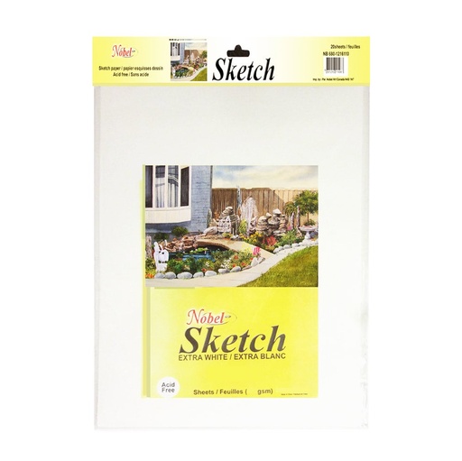 [NB 680-1216] 12" x 17" Sketch Paper - 20 Sheets, 110 gsm