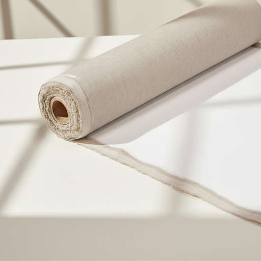 [NB 6024-63L300] Rouleau de toile fine 100 % lin, triple apprêt (acrylique), 300 g/m²