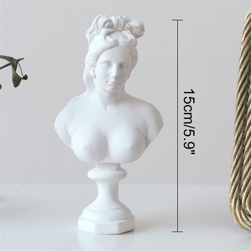 [NB TS-38] Plaster Bust - Portrait of a Woman (6")