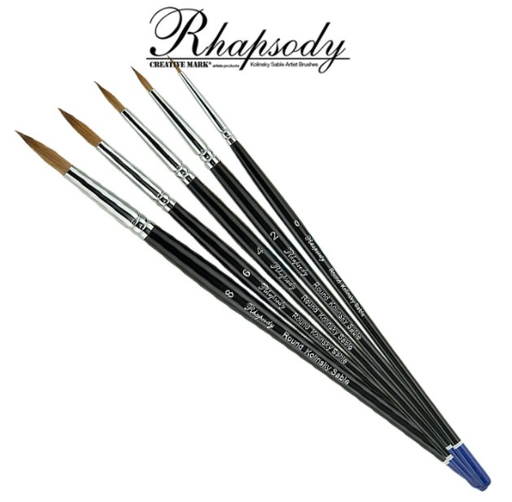 [RP-10] Rhapsody - Finest Quality Kolinsky Red Sable Hair Brush -  #10