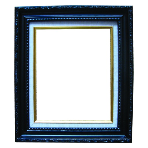 [FR LF058BL-810] Ornate Black Wooden Frame - 8" x 10"