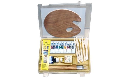 [FC 1386-S2] Set de couleurs à l'huile avec boîte en plastique - 6 pièces