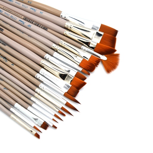 [NB 177RB-3] Ensemble de pinceaux - Rond #2, Rond #6, Plat 1''