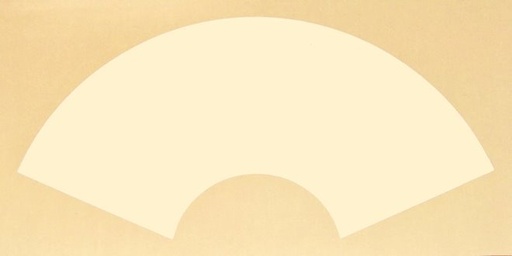 [FC F26-2] Mounted Fan Rice Paper (Yellow-White) - 13" x 26"
