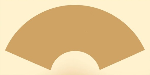 [FC F26-6] Mounted Fan Rice Paper (Yellow-Orange) - 13" x 26"