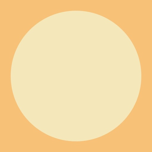 [FC R13] Mounted Circle Rice Paper (Beige-Orange) - 13"