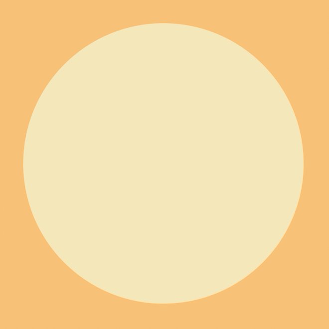 [FC R15-1] Mounted Circle Rice Paper (Yellow-Orange) - 15"
