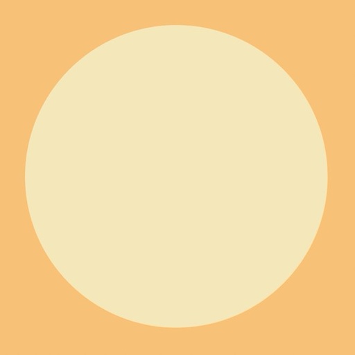 [FC R15-1] Mounted Circle Rice Paper (Beige-Orange) - 15"