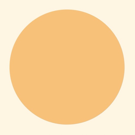 [FC R15-3] Mounted Circle Rice Paper (White-Orange) - 15"