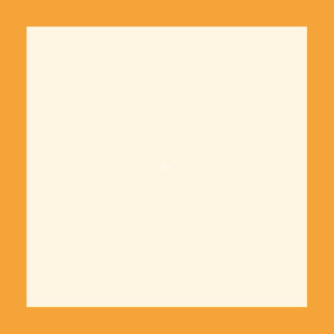 [FC S15-1] Mounted Square Rice Paper (Orange-White) - 15"