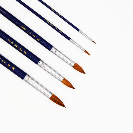 [FC 255S5] Goat Hair Brush - Set of 5 Round