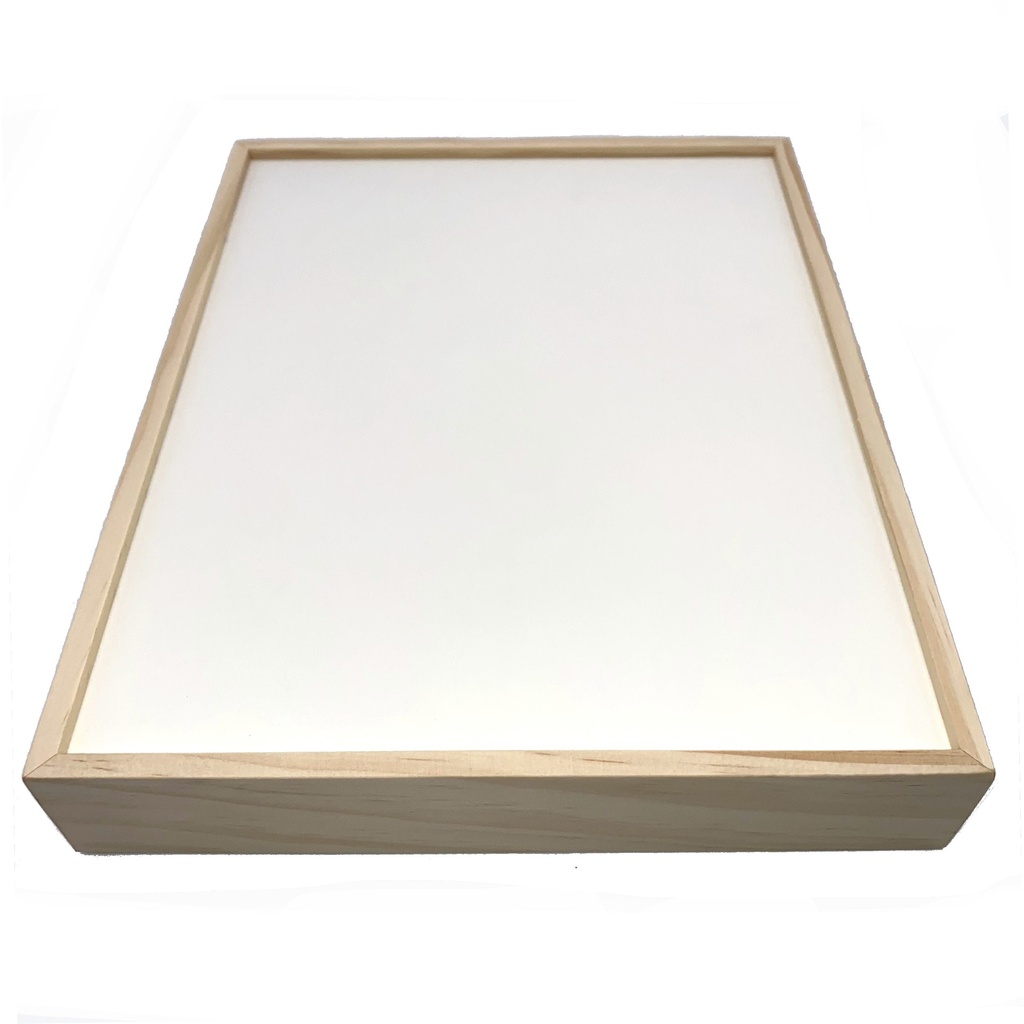 Pro Liquid Art Gallery Panel with Raised Lip for Pouring Paints - 10" x 10" x 1.5"