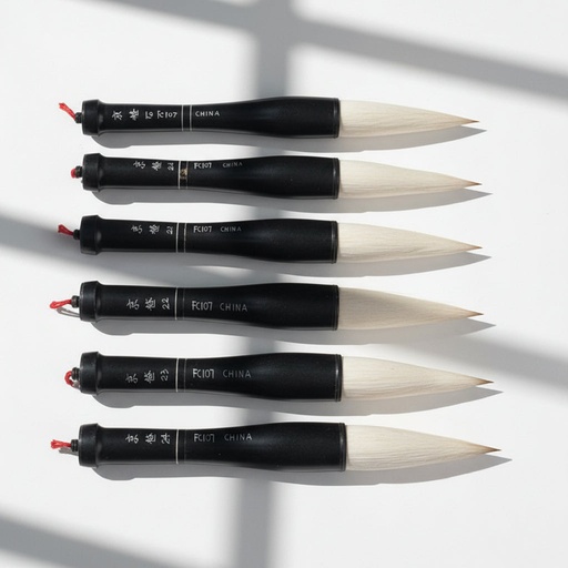 [FC 107-21] pinceau Extra Large en Poils de Chèvre avec Manche en Corne de Bœuf - 8,2 cm