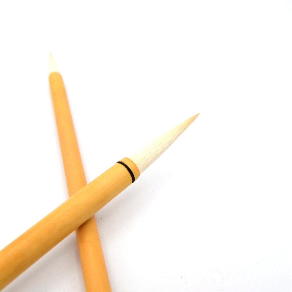 [FC 102A-3] 100% Japanese, Premium Quality Pure Goat Hair, Madake Bamboo (斑竹) Brush - #3
