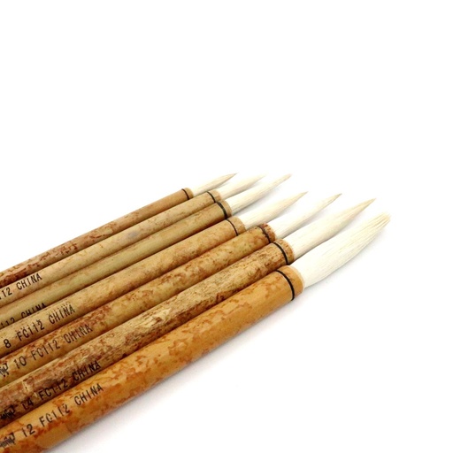 [FC 112-8] Bamboo Brush - White Goat #8