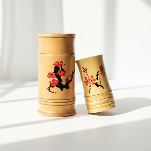 [FC 510-1] Bamboo Painted Brush Jar